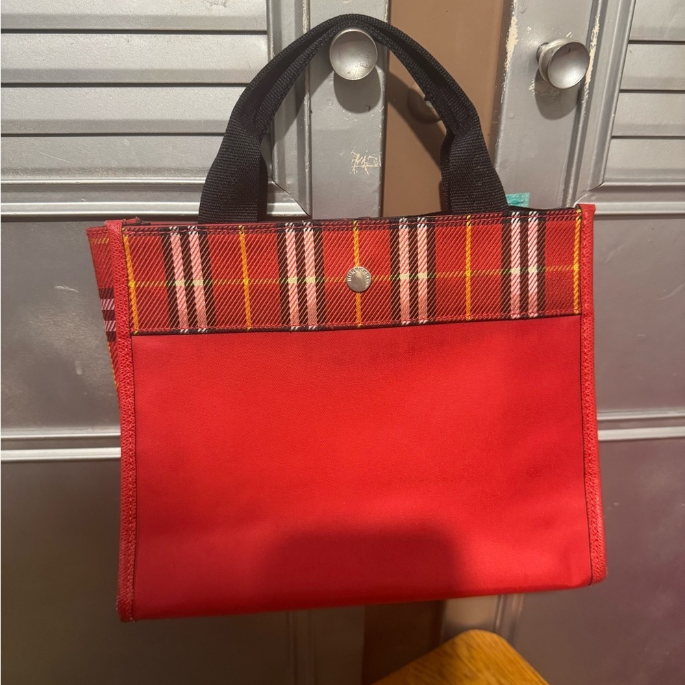 Burberry Red Plaid Women's Tote Bag